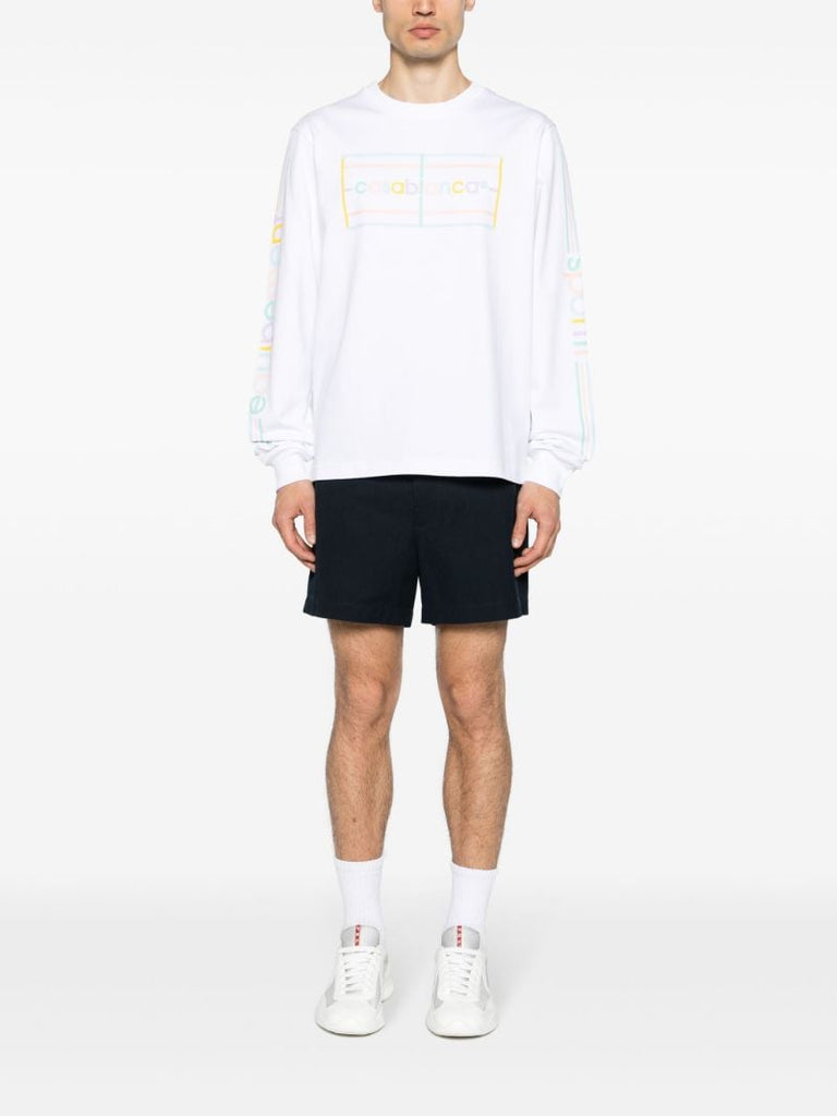 White Logo Print Organic Cotton T-shirt