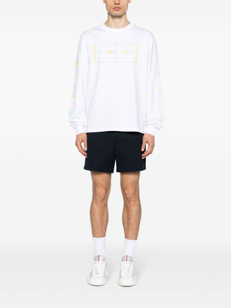 White Logo Print Organic Cotton T-shirt