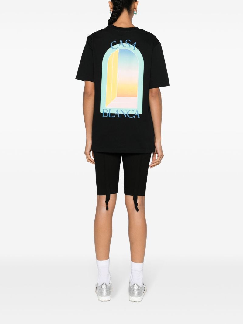 Black Logo Print Organic Cotton T-shirt