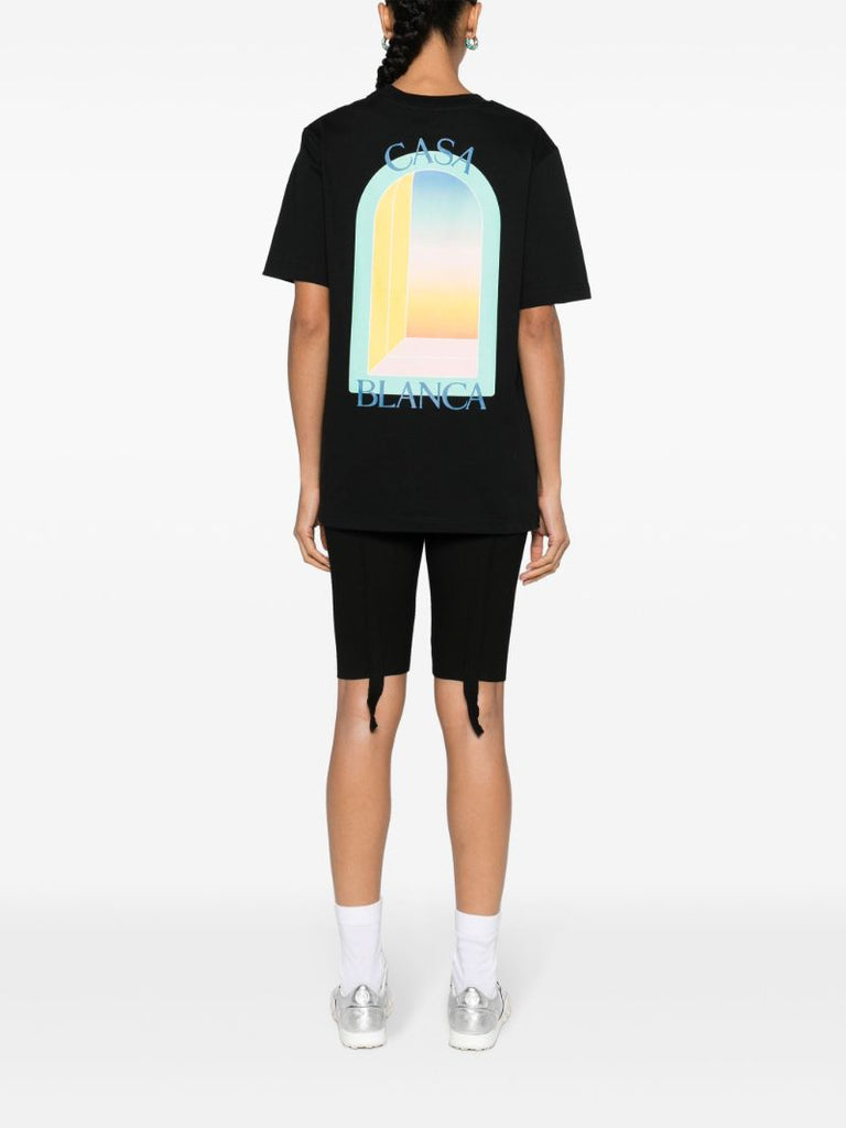 Black Logo Print Organic Cotton T-shirt