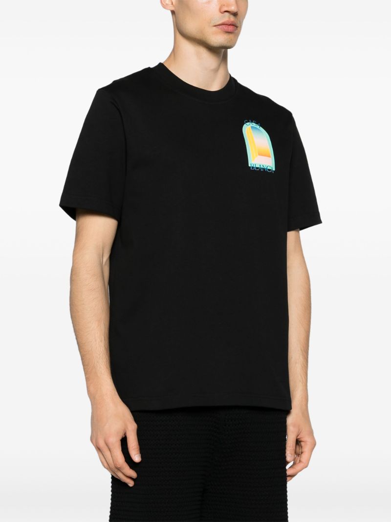 Black Logo Print Organic Cotton T-shirt