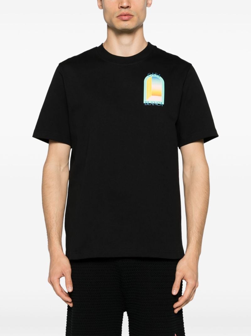 Black Logo Print Organic Cotton T-shirt