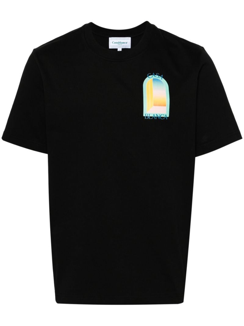 Black Logo Print Organic Cotton T-shirt