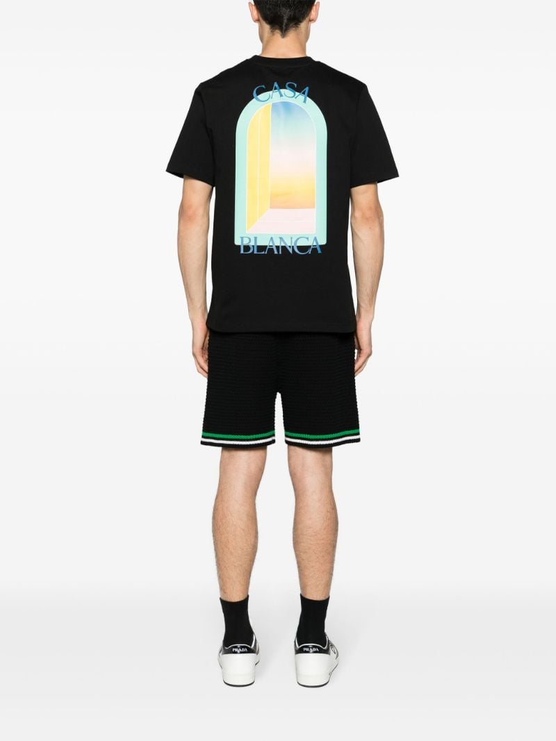 Black Logo Print Organic Cotton T-shirt