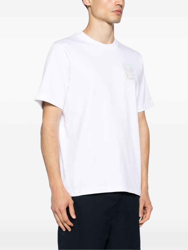 White Logo Print Organic Cotton T-shirt