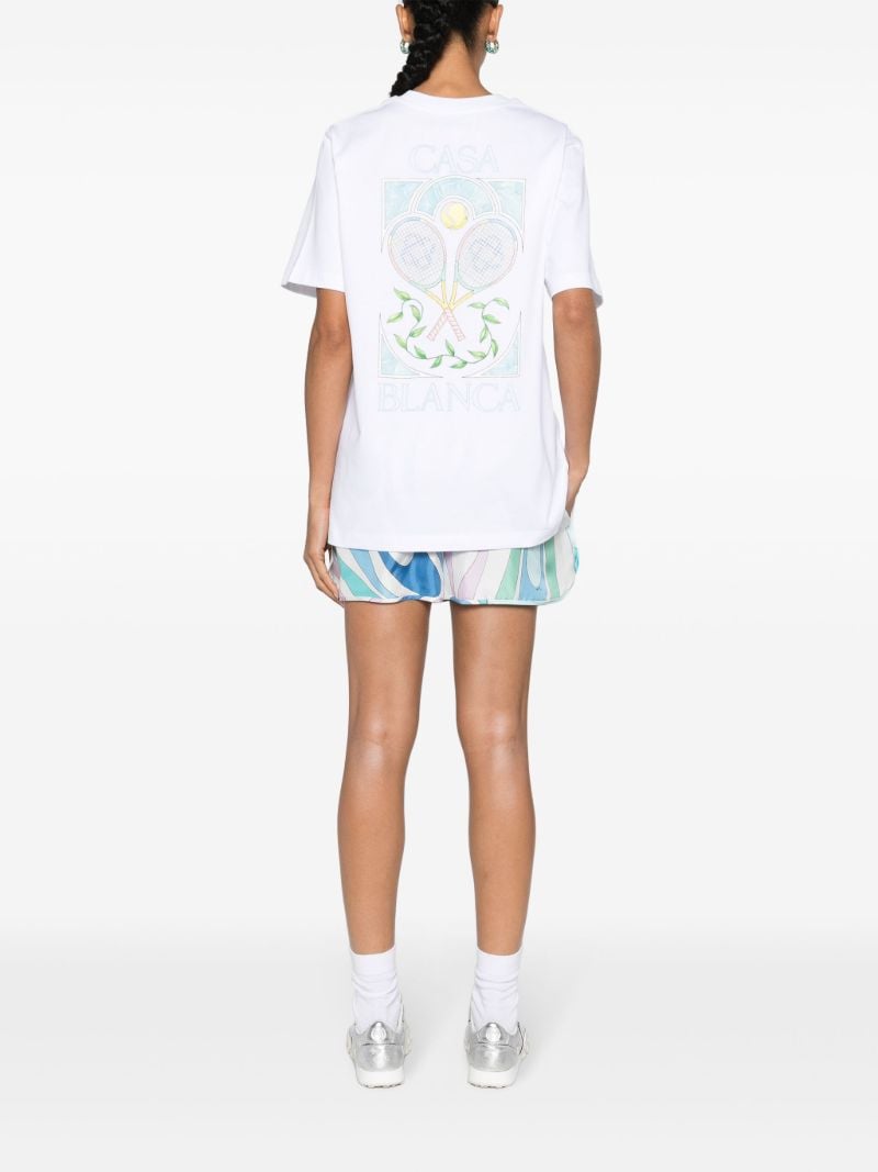 White Logo Print Organic Cotton T-shirt