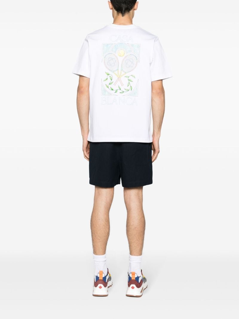 White Logo Print Organic Cotton T-shirt