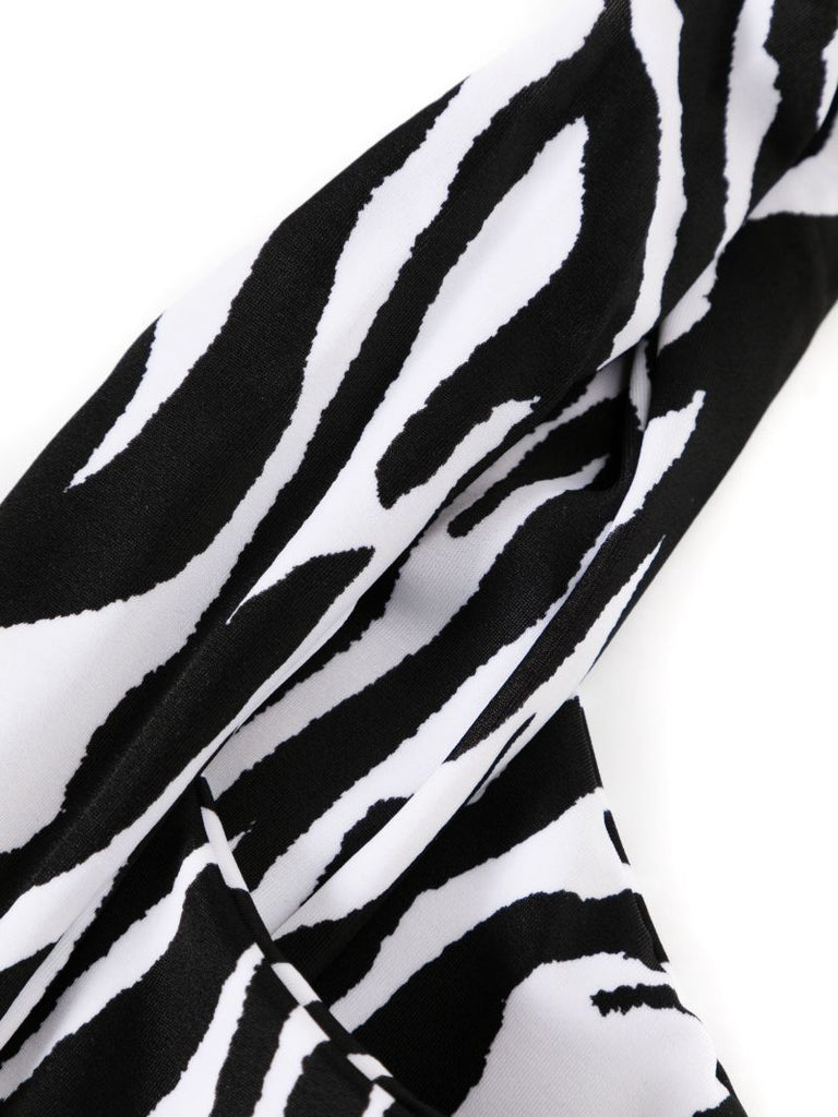 Black Zebra-print Twisted Bikini