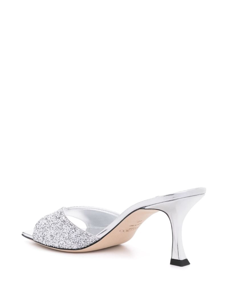 Silver Skye 70 Glitter Mules