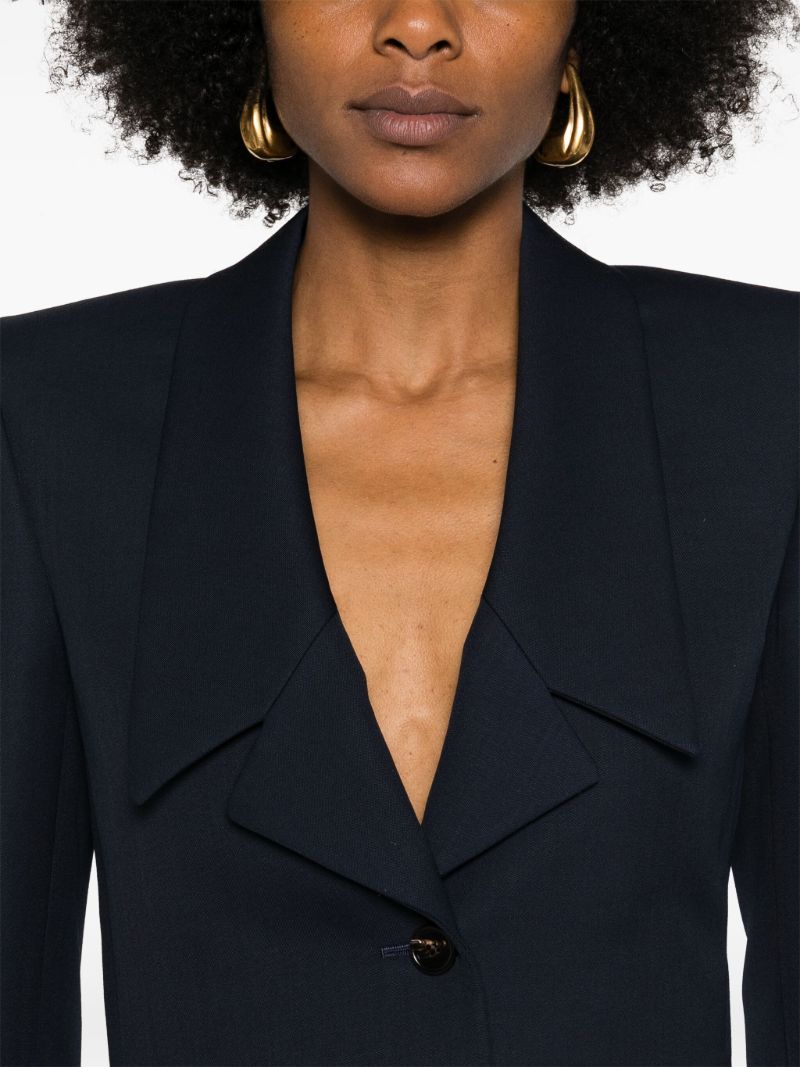 Blue Cropped Wool Spencer Jacket
