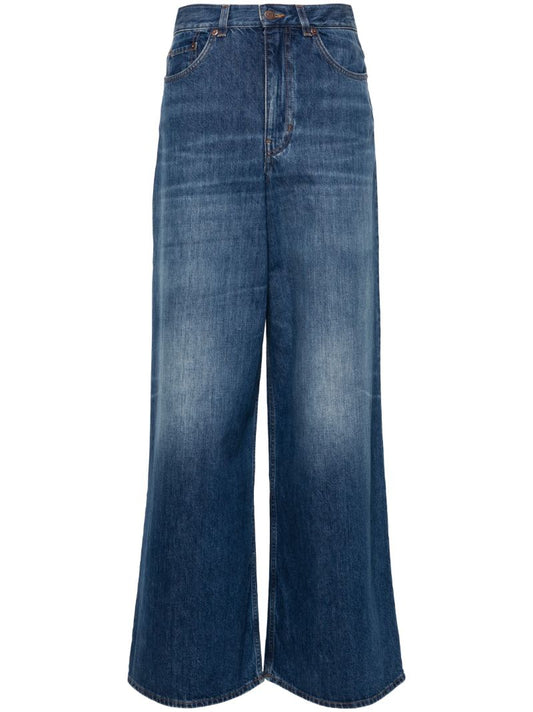 Blue Wide-leg Jeans