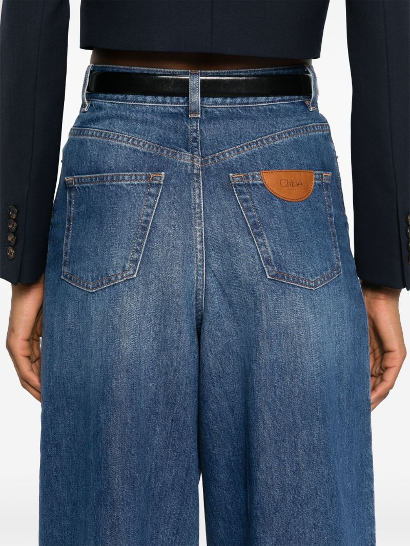Blue Wide-leg Jeans