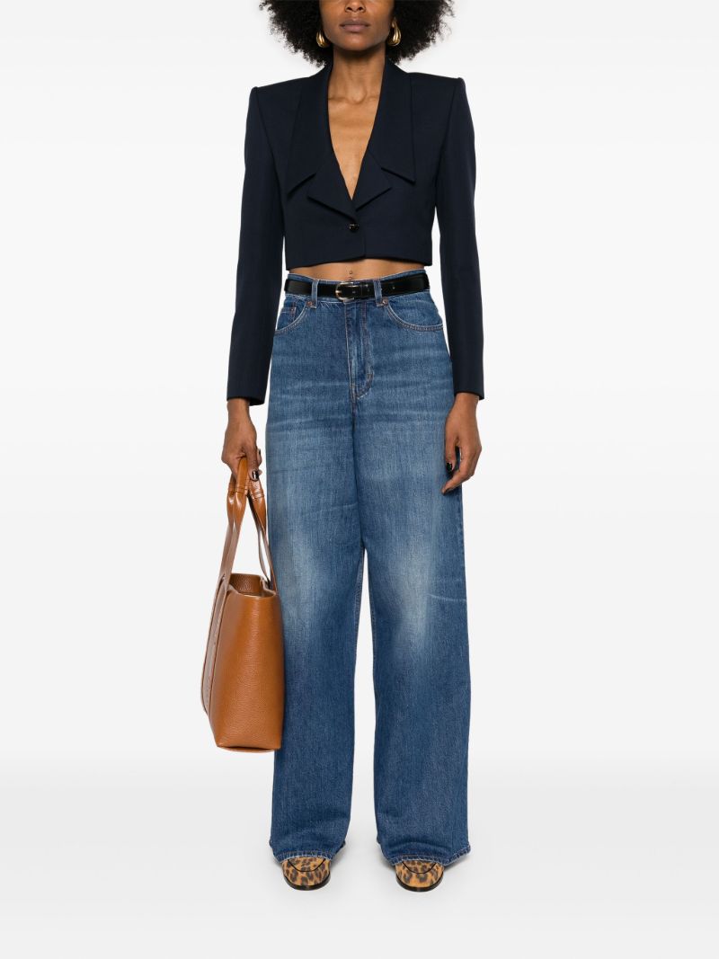 Blue Wide-leg Jeans