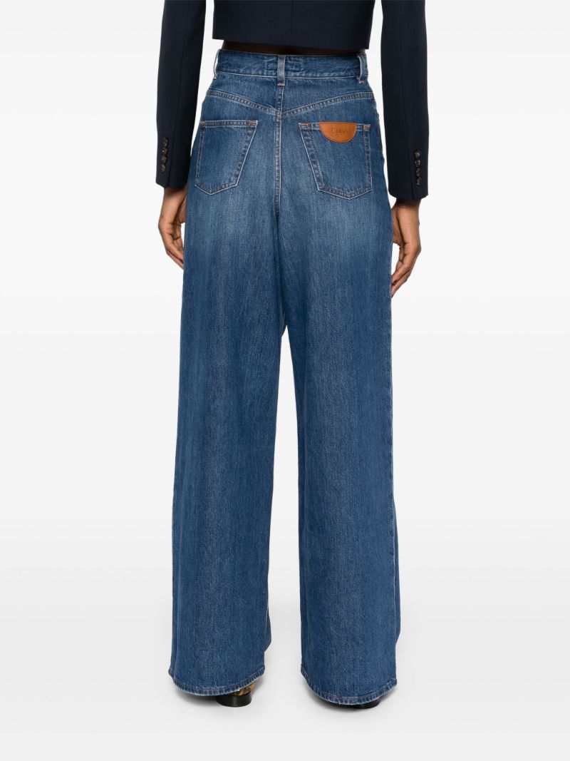 Blue Wide-leg Jeans