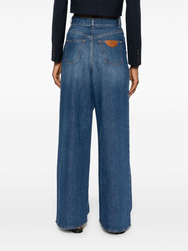 Blue Wide-leg Jeans