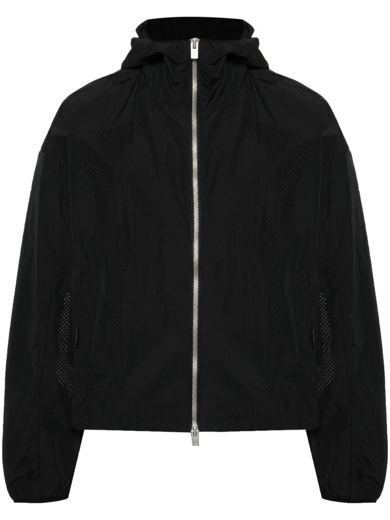 Black Zipped Hooded Jacket