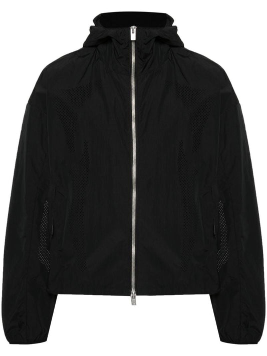 Black Zipped Hooded Jacket