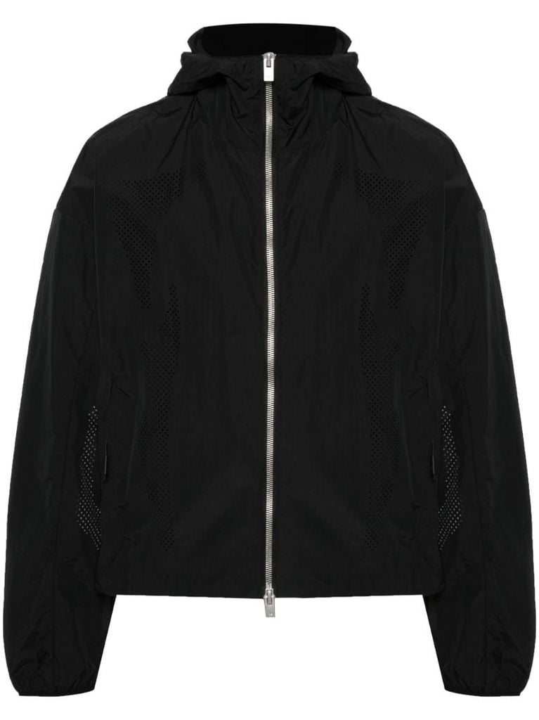 Black Zipped Hooded Jacket