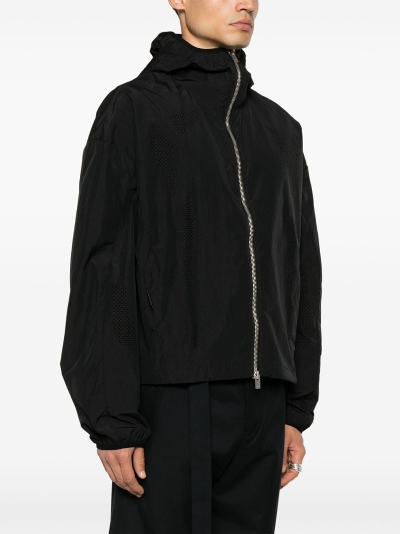 Black Zipped Hooded Jacket