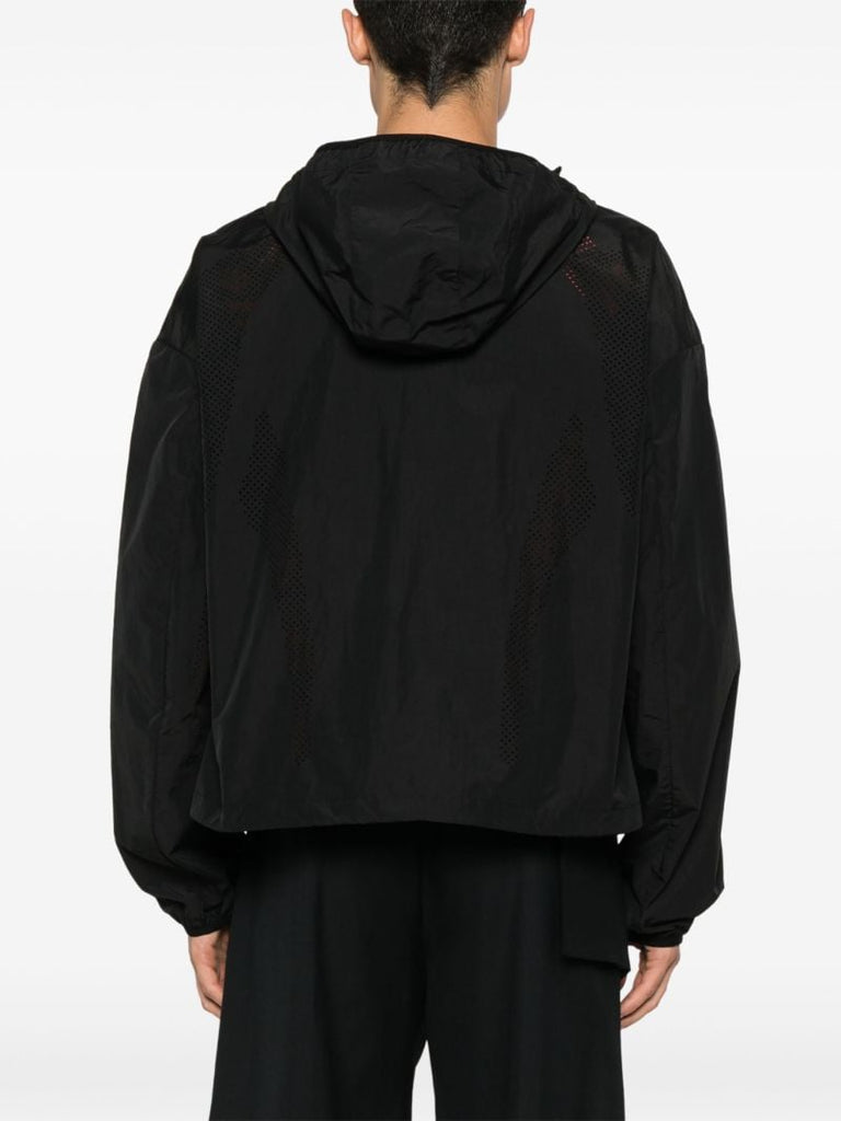 Black Zipped Hooded Jacket