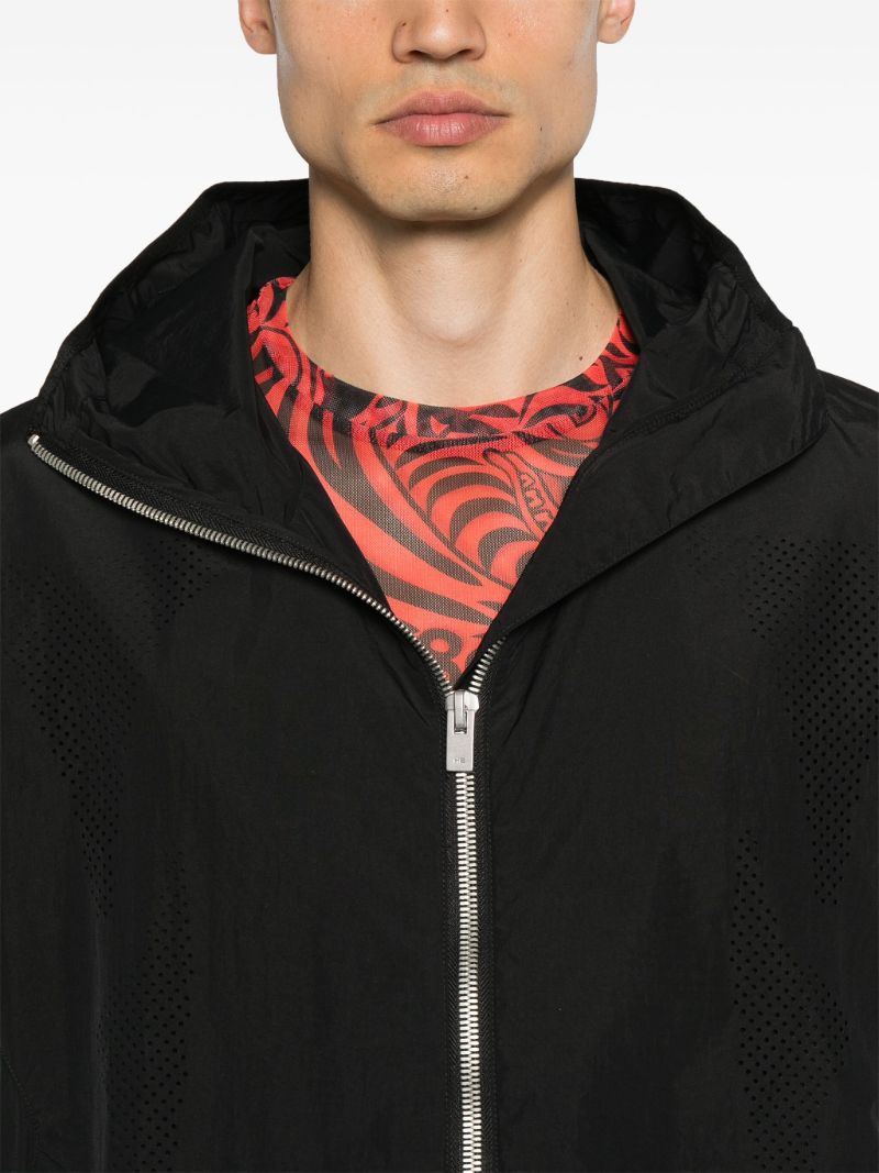Black Zipped Hooded Jacket