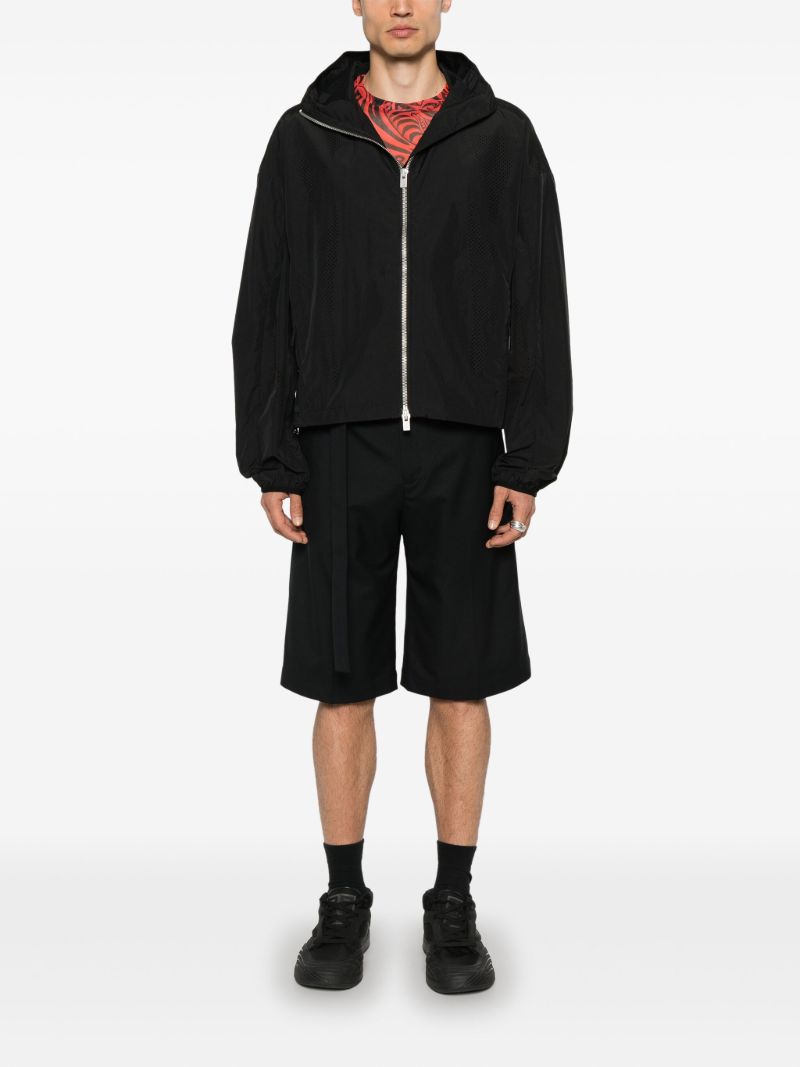 Black Zipped Hooded Jacket