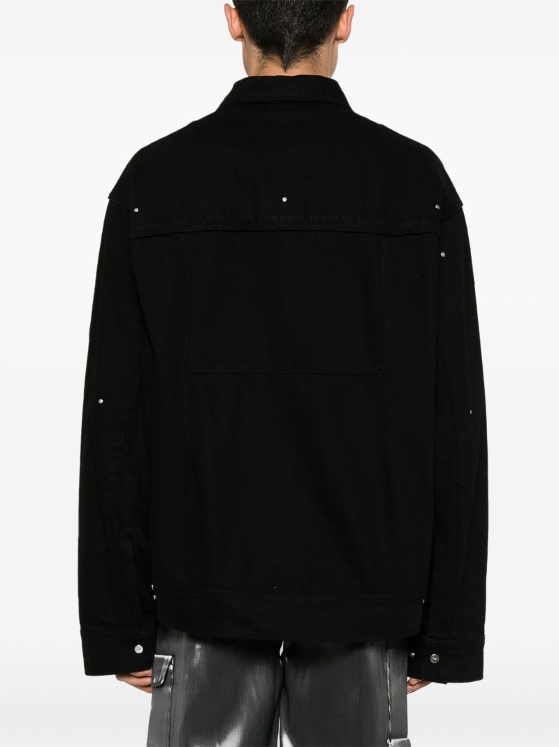 Black Press-stud Denim Jacket