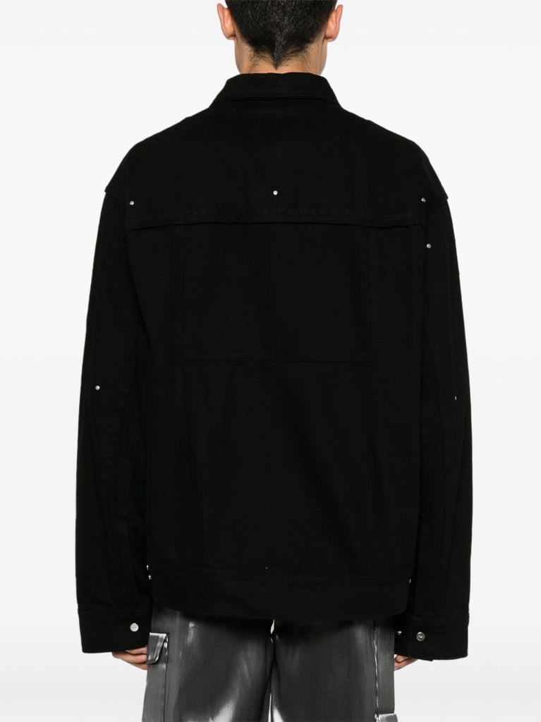 Black Press-stud Denim Jacket