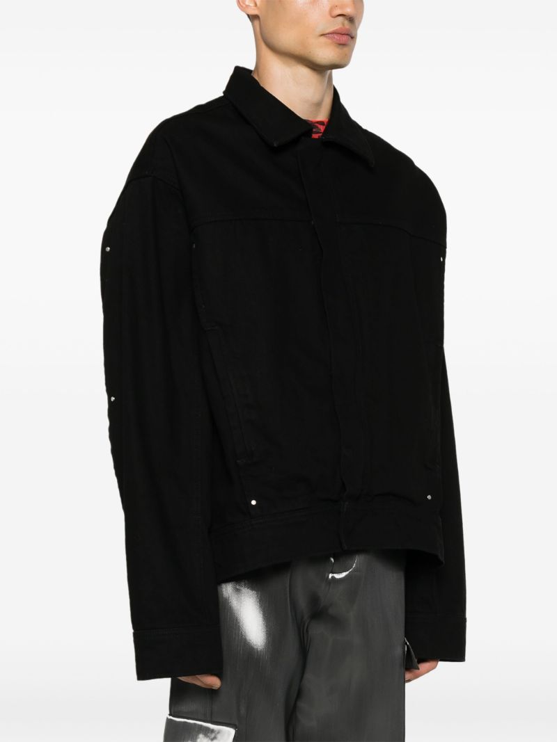 Black Press-stud Denim Jacket