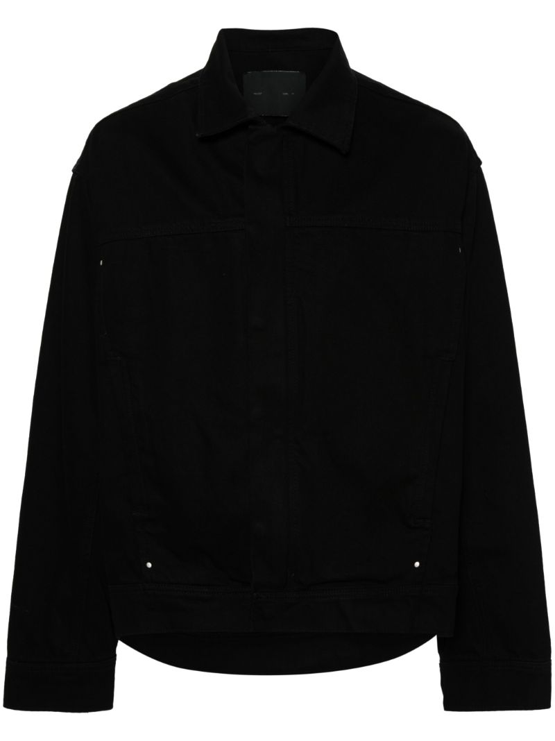 Black Press-stud Denim Jacket