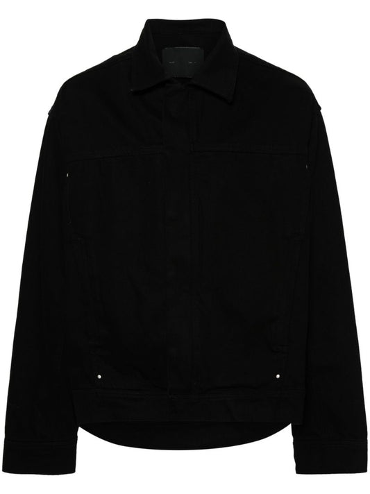 Black Press-stud Denim Jacket