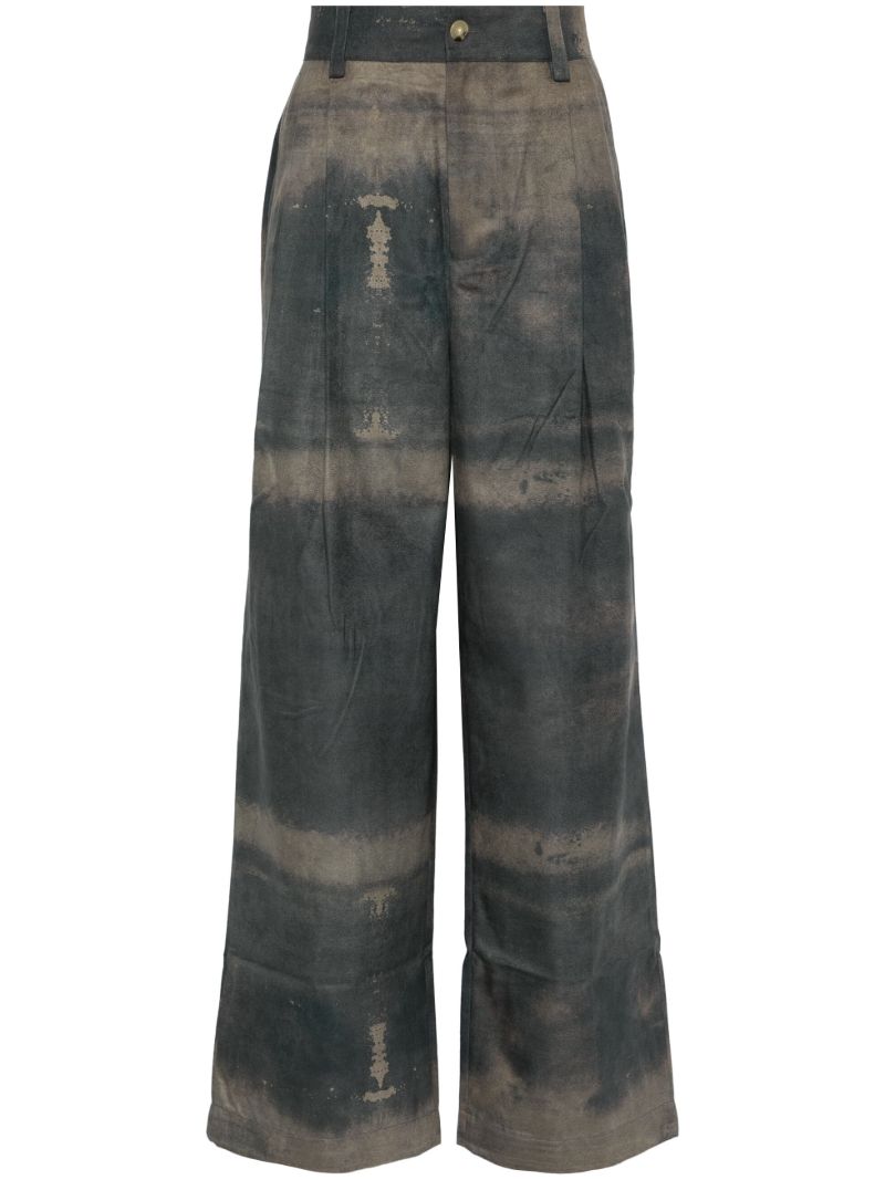 Panelled Straight Trousers