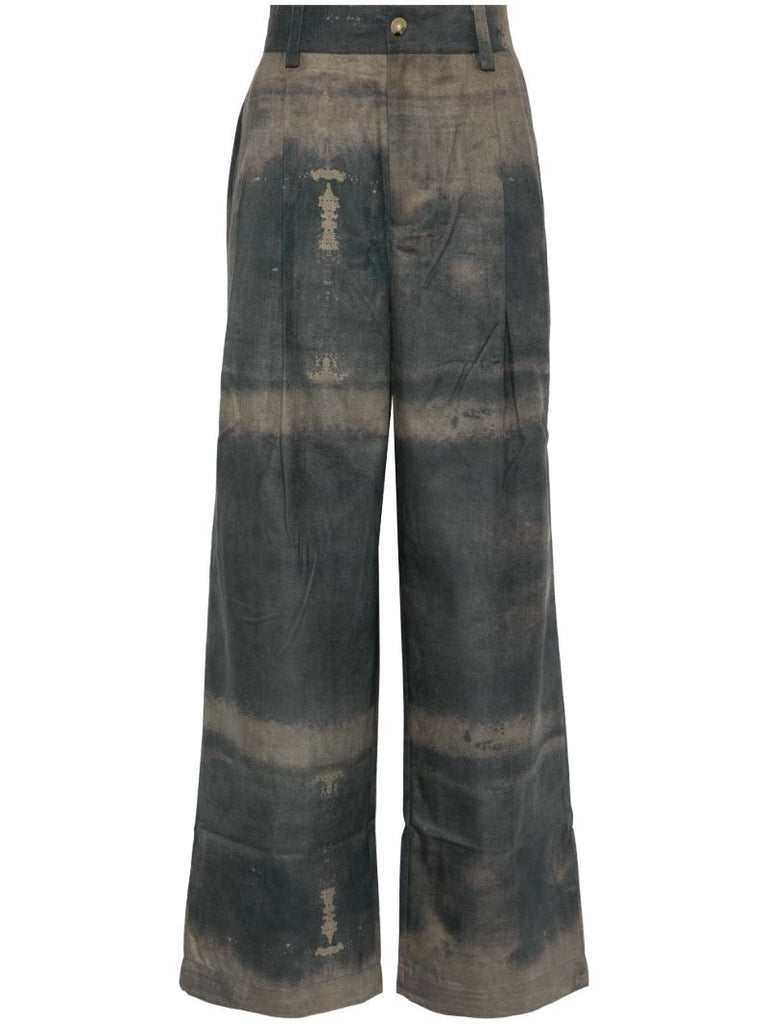 Panelled Straight Trousers
