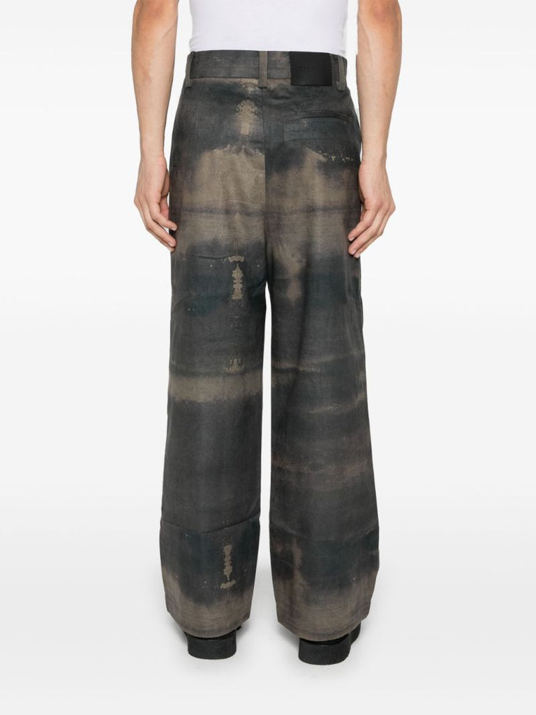 Panelled Straight Trousers