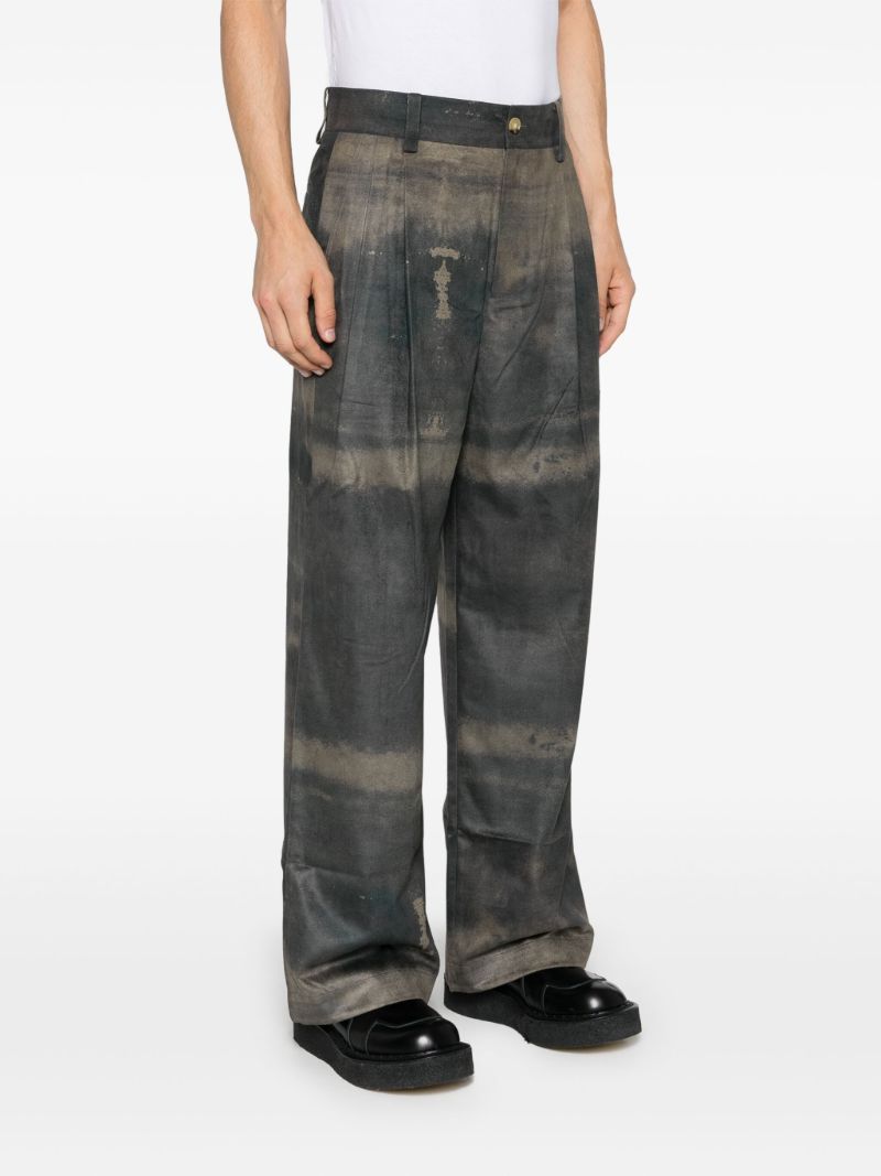 Panelled Straight Trousers