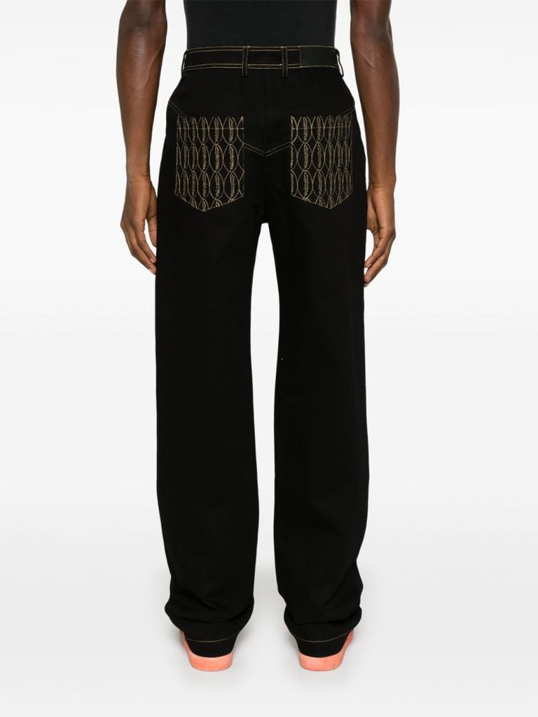 Monogram Straight-leg Jeans