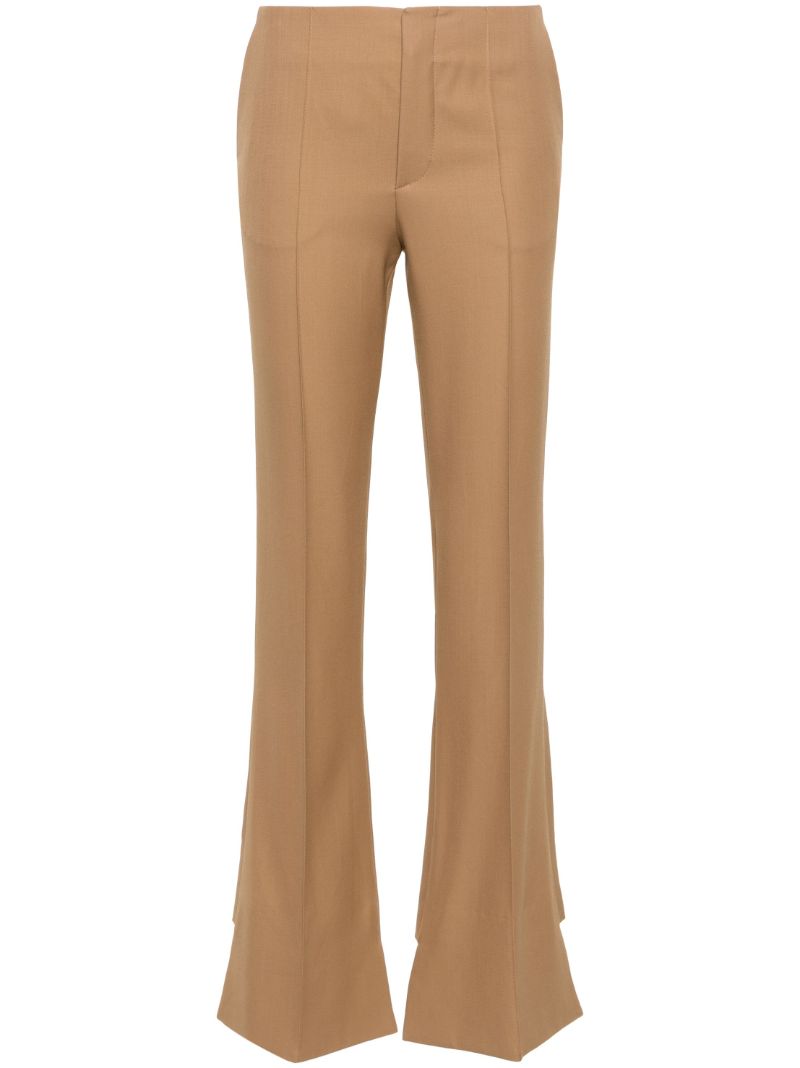 Brown Broken-heel Wool Trousers