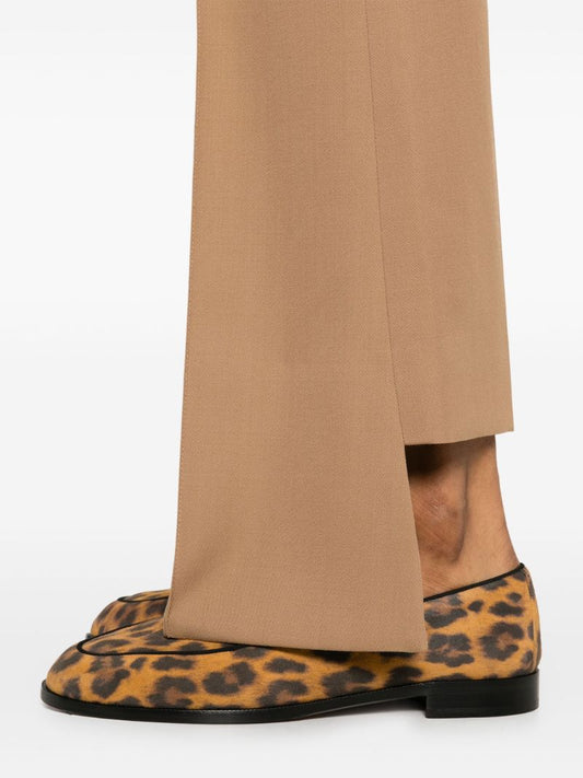 Brown Broken-heel Wool Trousers