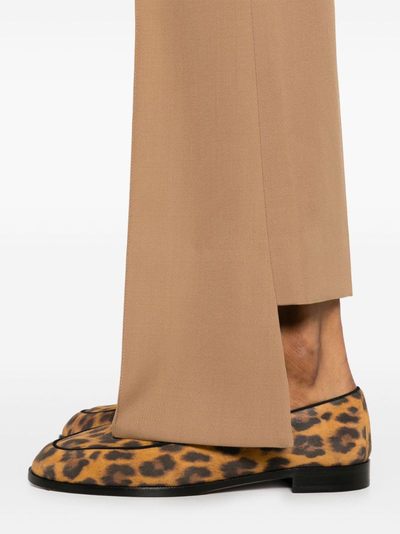 Brown Broken-heel Wool Trousers
