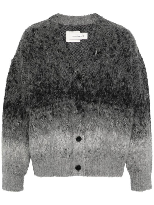 Gradient Distressed Cardigan