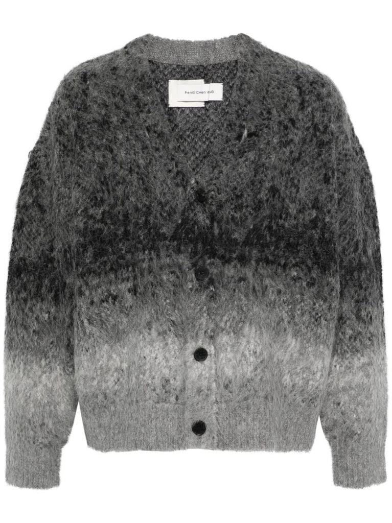 Gradient Distressed Cardigan