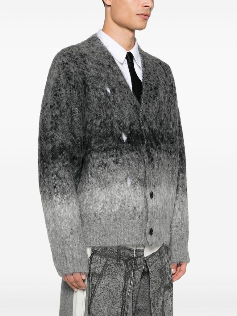 Gradient Distressed Cardigan