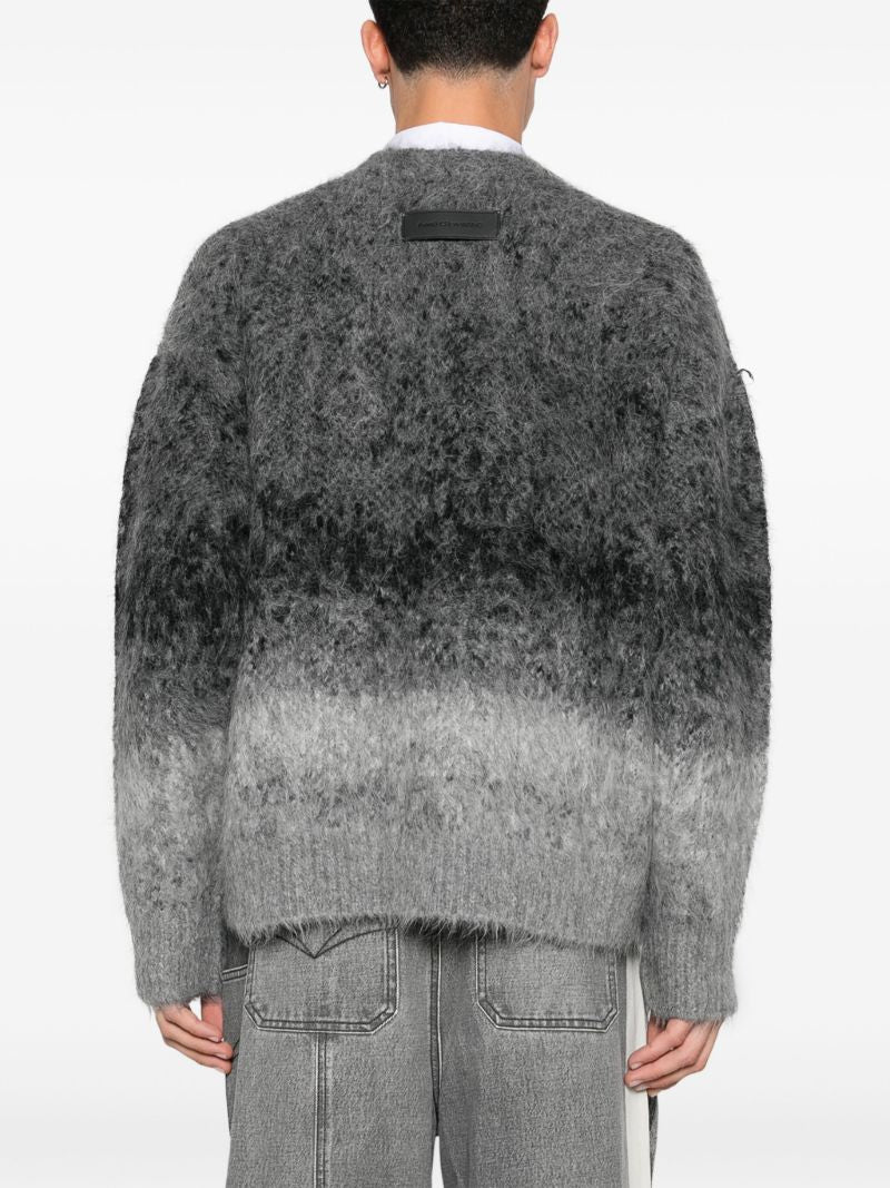 Gradient Distressed Cardigan