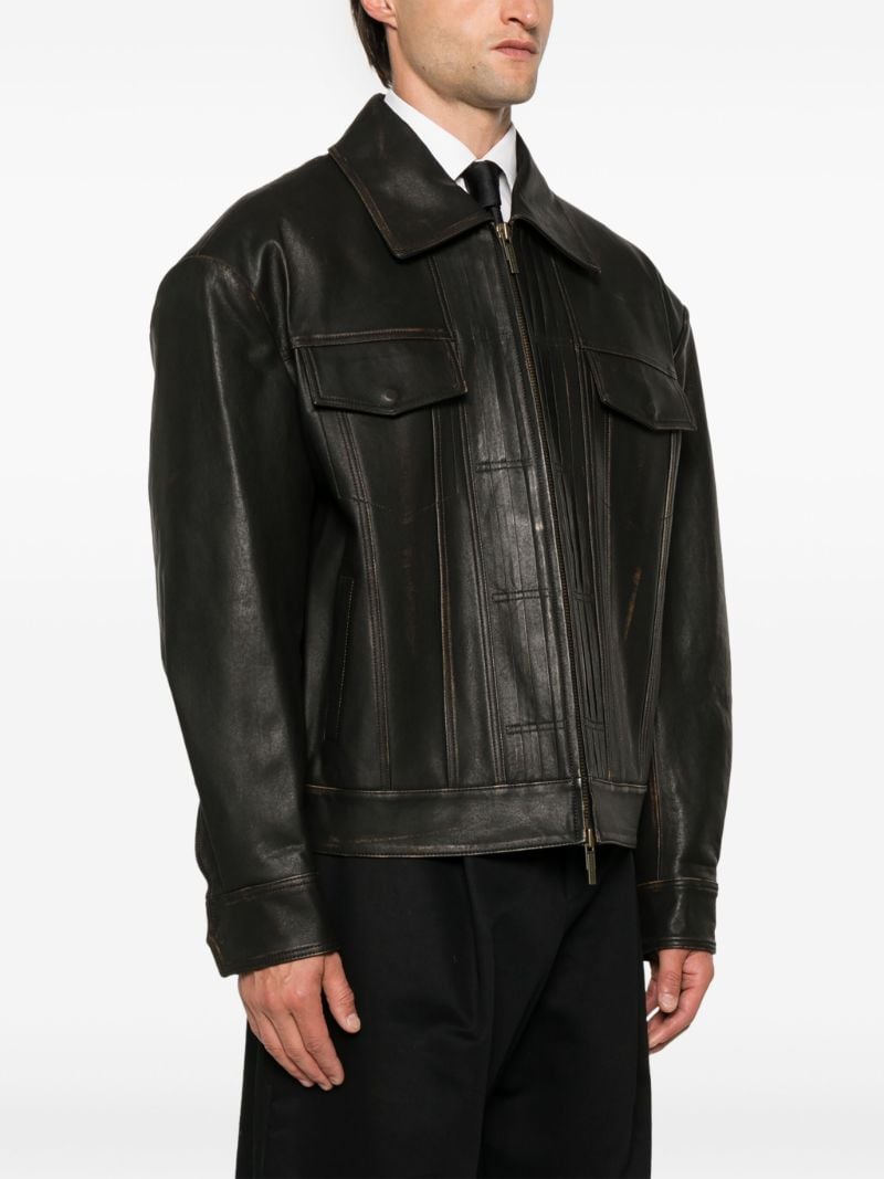 Zipped Leather Jacket