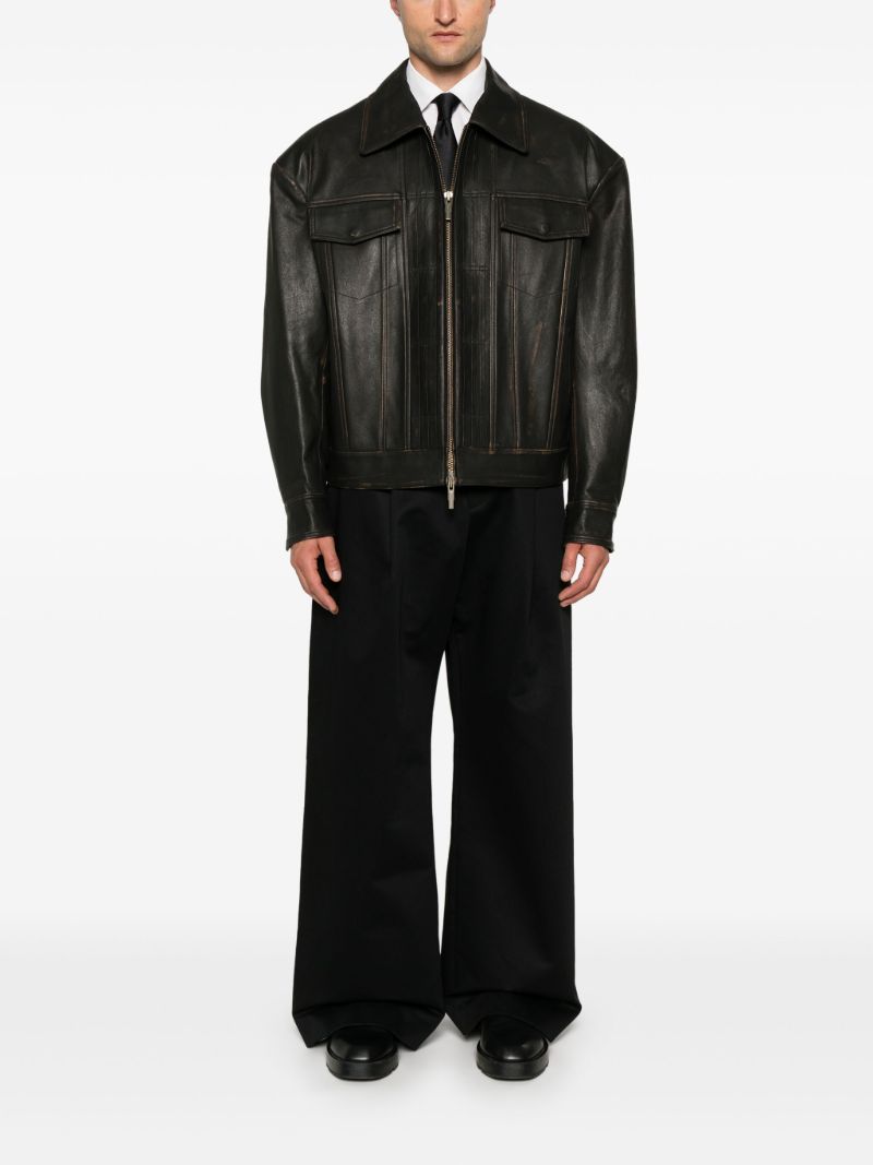 Zipped Leather Jacket