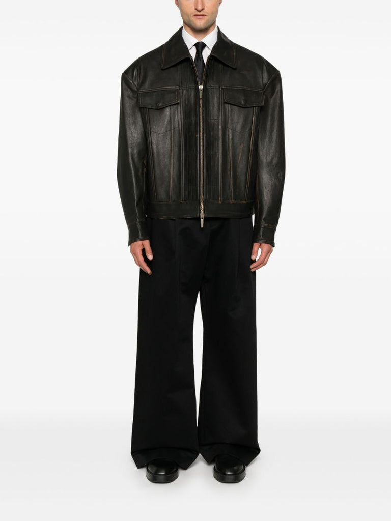 Zipped Leather Jacket