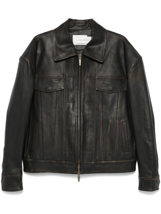 Zipped Leather Jacket