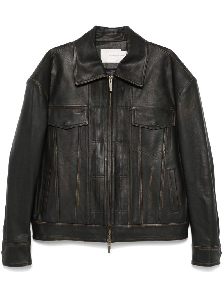 Zipped Leather Jacket