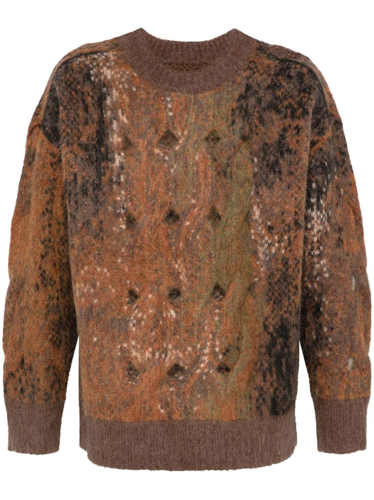 Gradient Distressed Sweater