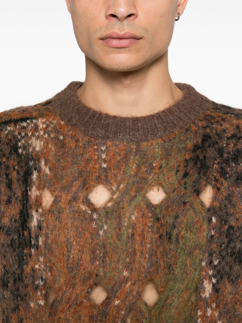Gradient Distressed Sweater
